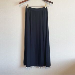 Staud Black Simon Shell Emellished Cady A-Line Skirt